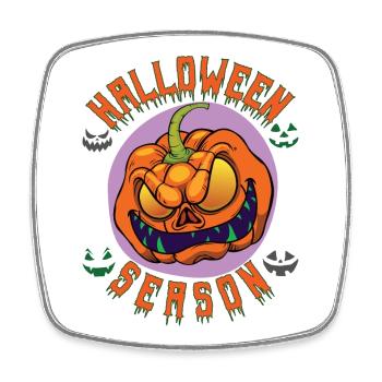 Halloween Season - Square fridge magnet - white - Front