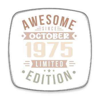 Legende Seit Oktober 1975 Geburtstag Oktober 1975 - Viereckiger Kühlschrankmagnet - Weiß - Vorne