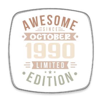 Legend Since October 1990 Birthday October 1990 - Square fridge magnet - white - Front