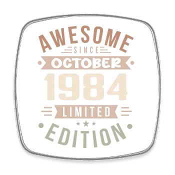 Legend Since October 1984 Birthday October 1984 - Square fridge magnet - white - Front