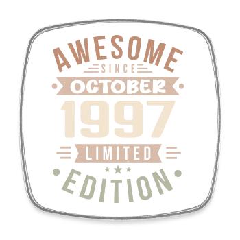 Legend Since October 1997 Birthday October 1997 - Square fridge magnet - white - Front