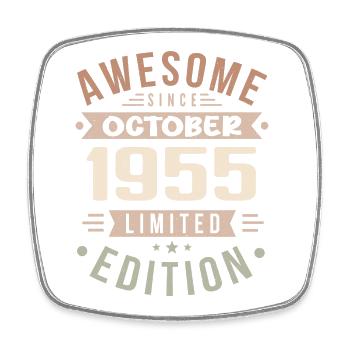 Legende Seit Oktober 1955 Geburtstag Oktober 1955 - Viereckiger Kühlschrankmagnet - Weiß - Vorne