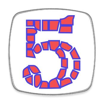 5. 5 YEARS. 5th ANNIVERSARY. 5 YEAR ANNIVERSARY - Square fridge magnet - white - Front
