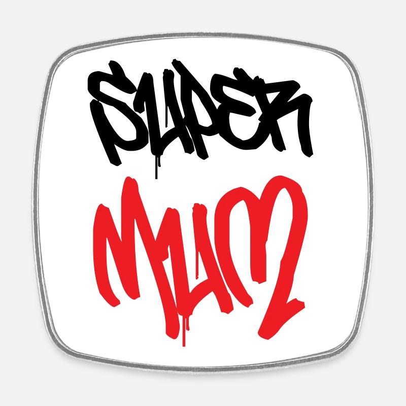 Super Mom - Mother's Day - Square fridge magnet - white