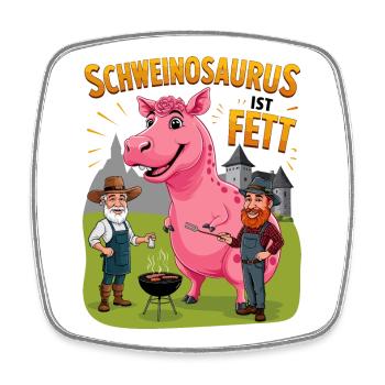 Schweinosaurus - Square fridge magnet - white - Front