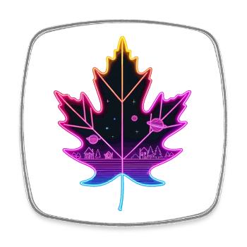 Maple leaf - Square fridge magnet - white - Front