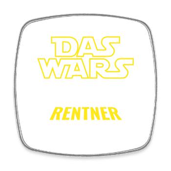 Rente Das wars - Endlich Rentner ich jetzt bin - Viereckiger Kühlschrankmagnet - Weiß - Vorne