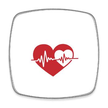 Extra Heartbeat Inside Women Pregnancy Announcemen - Square fridge magnet - white - Front