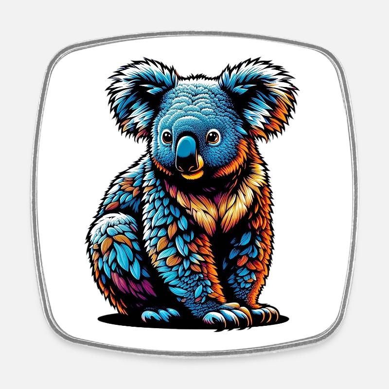 Koala - Viereckiger Kühlschrankmagnet - Weiß