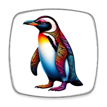 Pingouin - Magnet carré - blanc - Devant