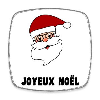 WEIHNACHTSMANN. WEIHNACHTEN. FROHE WEIHNACHTEN. FROHE WEIHNACHTEN - Viereckiger Kühlschrankmagnet - Weiß - Vorne