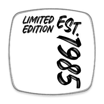 Limited Edition Est. 1985 - Square fridge magnet - white - Front