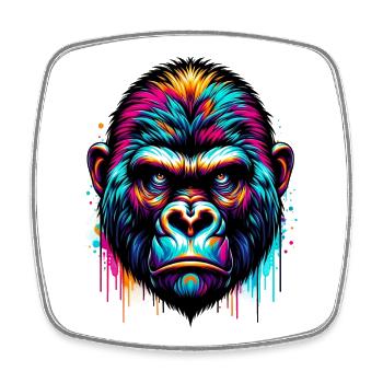 Gorilla - Square fridge magnet - white - Front