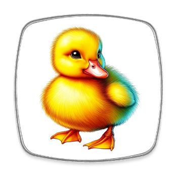Duckling Duck Duck - Square fridge magnet - white - Front