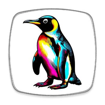 Pingouin - Magnet carré - blanc - Devant