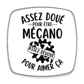 Mécanicien - Magnet carré - blanc - Devant