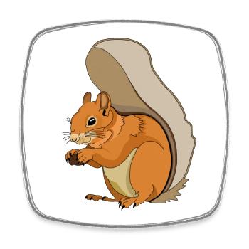 EIchhörnchen - Viereckiger Kühlschrankmagnet - Weiß - Vorne