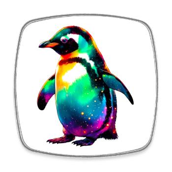 Pingouin - Magnet carré - blanc - Devant