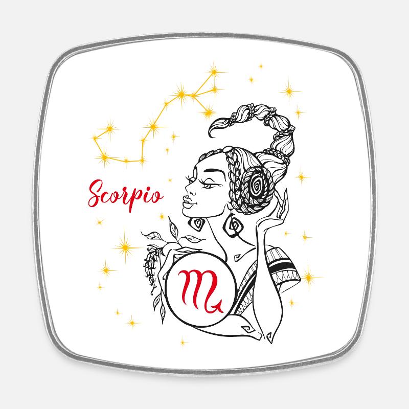 Scorpio - Magnet carré - blanc