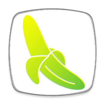 Yellow Banana Gift - Square fridge magnet - white - Front