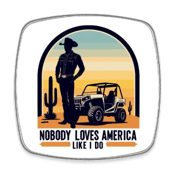 America Lovers - Square fridge magnet - white - Front