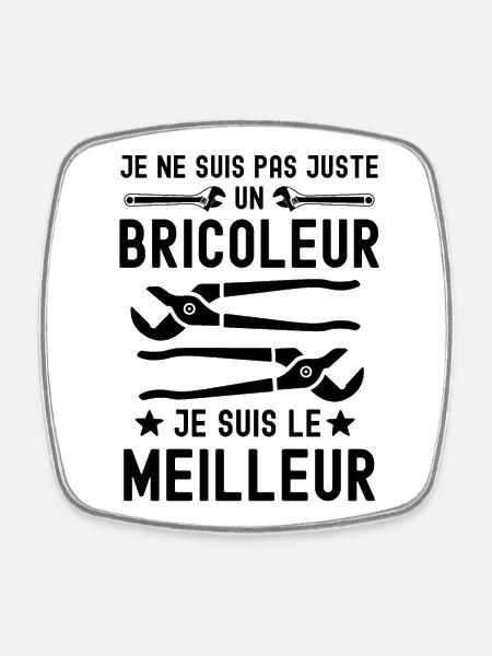 Meilleur bricoleur - Magnet carré - blanc