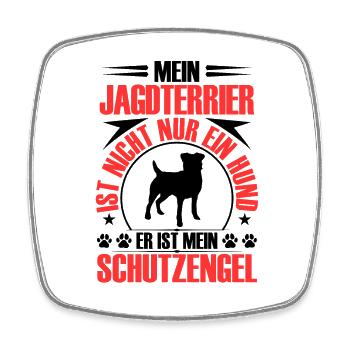 Chien de chasse terrier Protégez-moi Chien de chasse allemand - Magnet carré - blanc - Devant
