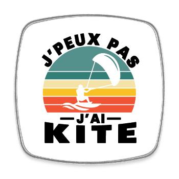I Can't I Kite Gift Humor - Square fridge magnet - white - Front