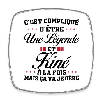 A legend and physiotherapist - Square fridge magnet - white - Front