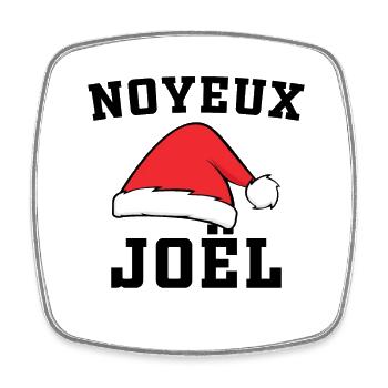 Humour Joël, Noyeux Joël Cadeau Joyeux Noël - Magnet carré - blanc - Devant