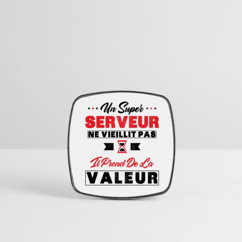 A Super Server does not age as a gift Server Square fridge magnet