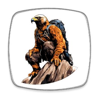 Adler Hiking / Mountaineering Adler - Square fridge magnet - white - Front