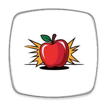 An Apple A day keeps everyone away - Square fridge magnet - white - Front