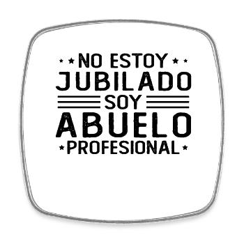 I'm not retired, I'm a professional grandfather - Square fridge magnet - white - Front
