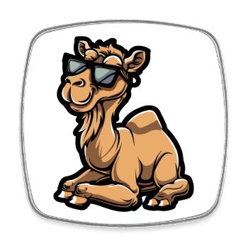 Camel Cool Bande dessinée - Magnet carré - blanc - Devant
