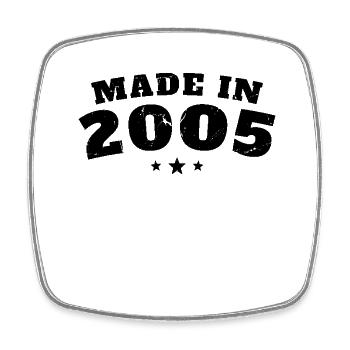 Hergestellt im Jahr 2005 Vintage Geburtstagsgeschenk - Viereckiger Kühlschrankmagnet - Weiß - Vorne