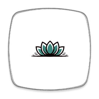 Life Happens Yoga Helps Meditation Mindfulness - Square fridge magnet - white - Front