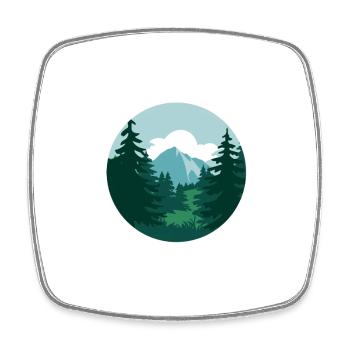 Mieux vaut la forêt que le Wi-Fi Nature Camping Randonnée Blague - Magnet carré - blanc - Devant