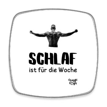 Schlaf ist für die Woche - Viereckiger Kühlschrankmagnet - Weiß - Vorne