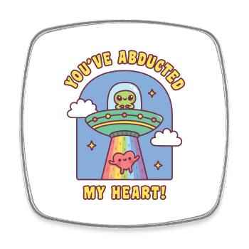 Drôle d’OVNI extraterrestre Vous avez enlevé mon cœur - Magnet carré - blanc - Devant