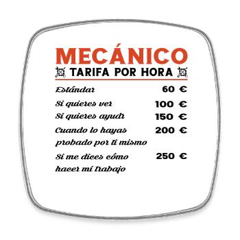 Mechanic Hourly Rate Garage - Square fridge magnet - white - Front