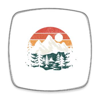 Besser Wald als WLan Natur Camping Wandern Witz - Viereckiger Kühlschrankmagnet - Weiß - Vorne