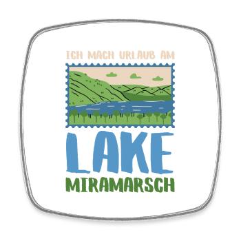 Lake Miramarsch - Viereckiger Kühlschrankmagnet - Weiß - Vorne