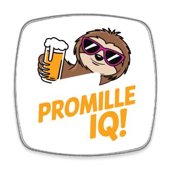 More per mille than IQ Saufen Bier Alkohol Party Fau - Square fridge magnet - white - Front