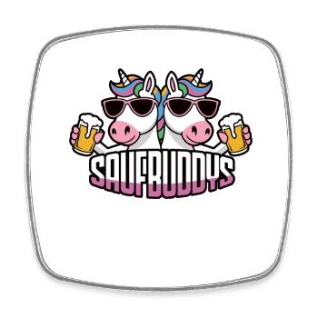 Booze Buddy Booze Buddies Drink Beer Alcohol Party A - Square fridge magnet - white - Front
