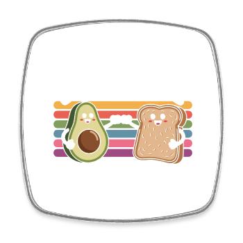 Best Bromance Ever Avocado Toast Humor - Viereckiger Kühlschrankmagnet - Weiß - Vorne