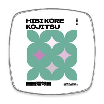 HIBI KORE KOJITSU – Zen Weisheit für jeden Tag - Viereckiger Kühlschrankmagnet - Weiß - Vorne