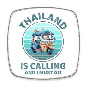 Thaïlande - Magnet carré - blanc - Devant