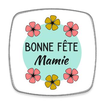 MAMIE. MAMAN. GRAND-MERE. FÊTE DES MÈRES - Magnet carré - blanc - Devant