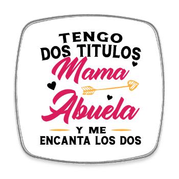 Mom and Grandma Mother's Day Gift - Square fridge magnet - white - Front